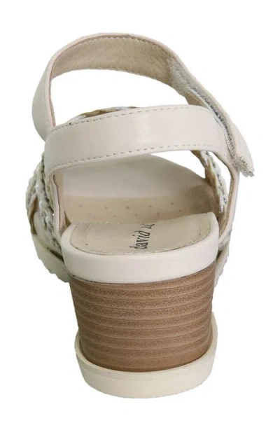 David Tate Kind Ankle Strap Platform Wedge Sandal In Gray