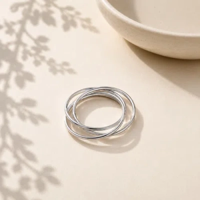 Mantra Trinity Fidget Ring In Metallic