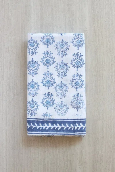 Mended Lotus Table Runner In Blue