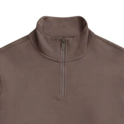 Animal Sid Half Zip Sweatshirt In Brown