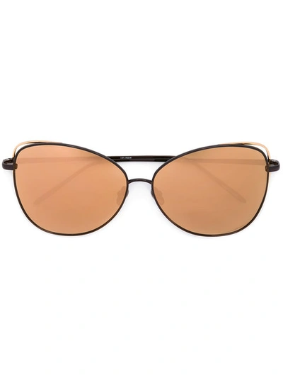 Linda Farrow Round Framed Sunglasses