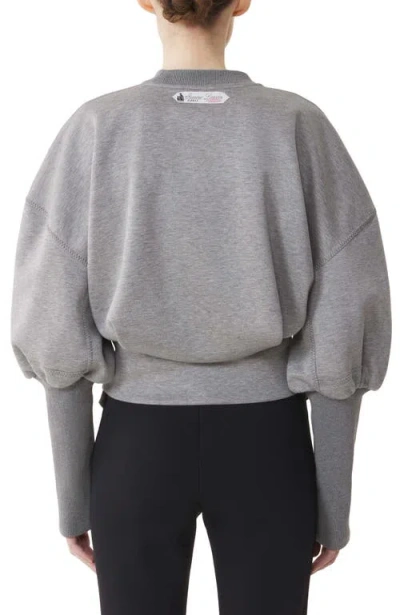 Lanvin Belted Sweatshirt In Double-faced Jersey In Multi