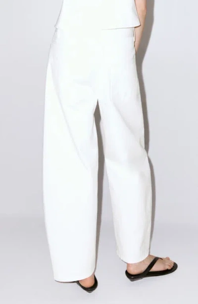 Mango Bimba Barrel Jeans In White