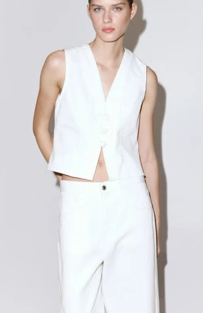 Mango Bimba Barrel Jeans In White