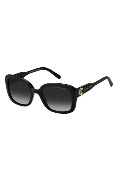 Marc Jacobs 54mm Gradient Square Sunglasses In Black