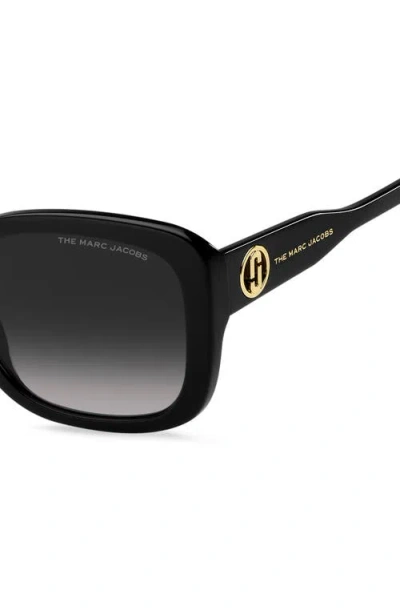 Marc Jacobs 54mm Gradient Square Sunglasses In Black