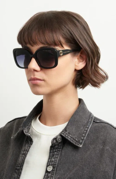 Marc Jacobs 54mm Gradient Square Sunglasses In Black