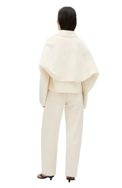 Another Tomorrow Short Mac Blouson In White