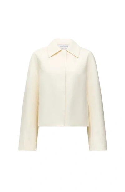 Another Tomorrow Short Mac Blouson In White