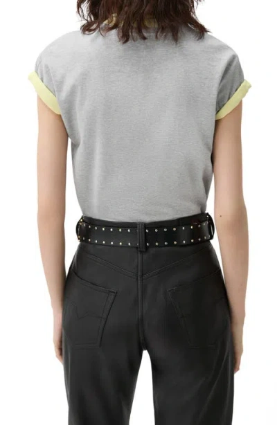 Versace Logo-print Layered-effect T-shirt In Gray
