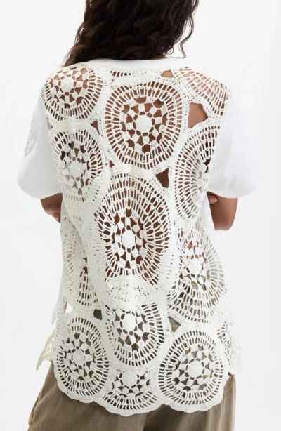 Desigual Open Stitch T-shirt In Multi
