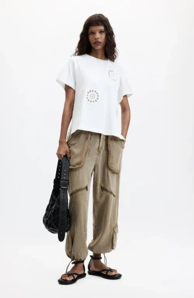 Desigual Open Stitch T-shirt In Multi