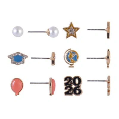 Hallmark 2026 Graduation 6 Pack Stud Earring Set In Multi