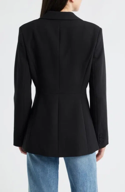 French Connection Azra Cinched One-button Blazer In Black