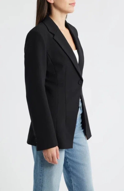 French Connection Azra Cinched One-button Blazer In Black