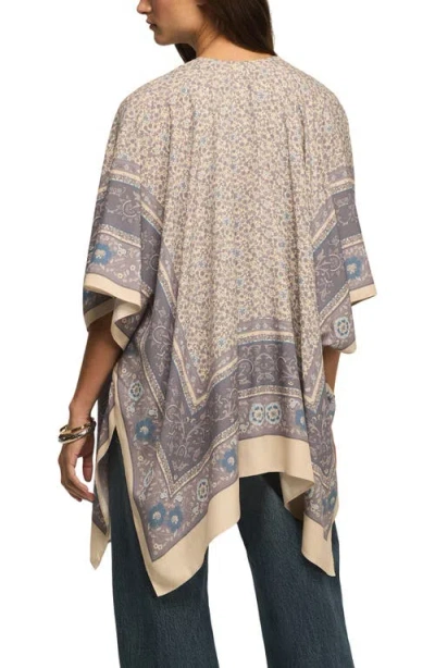 Lucky Brand Border Print Open Front Jacket In Multi