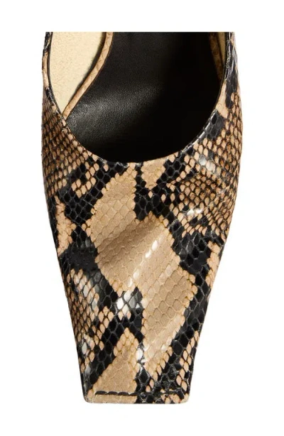 Khaite Marlene Snake-effect Leather Pumps In Brown