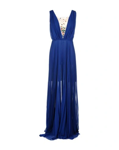 Msgm Long Dresses In Blue