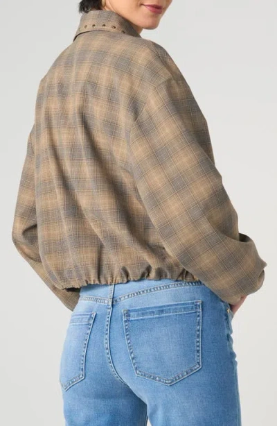 Liverpool Bubble Hem Jacket In Brown