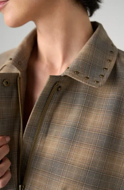 Liverpool Bubble Hem Jacket In Brown