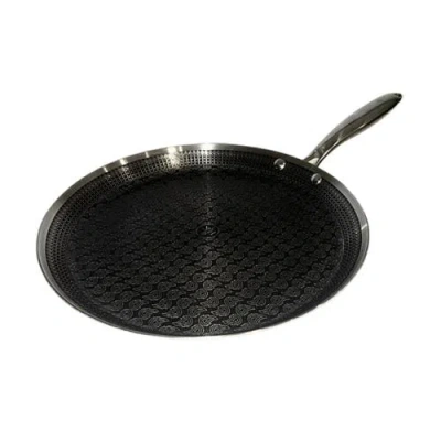 Hell's Kitchen Pfas-free 12" Hybrid Griddle In Black