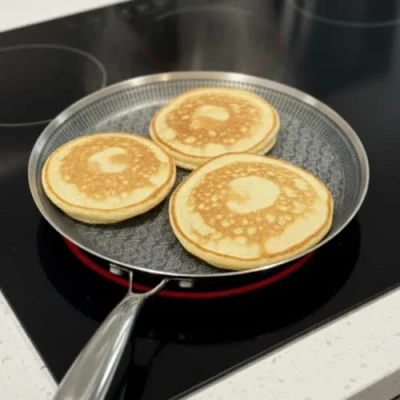 Hell's Kitchen Pfas-free 12" Hybrid Griddle In Black