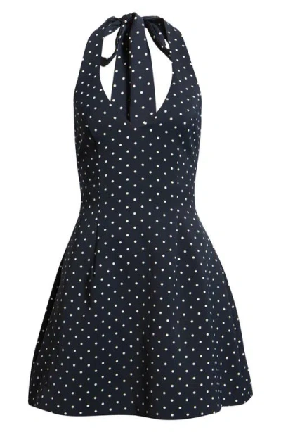 Odd Muse Polka Dot Halter Minidress In Multi