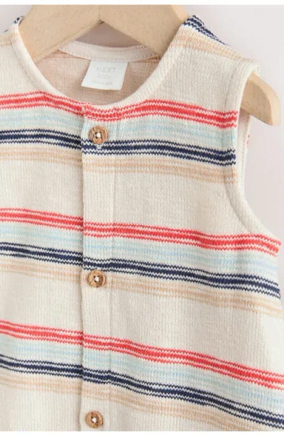 Next Nautical Stripe Romper In Multi