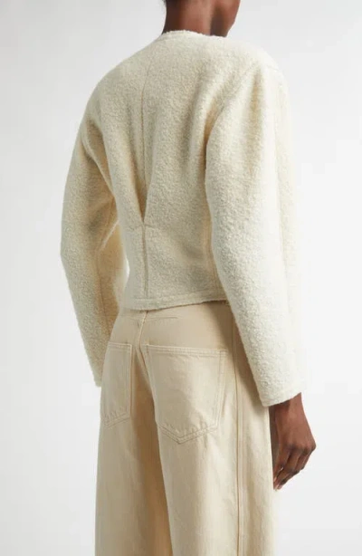 Isabel Marant Suna Asymmetrical Virgin Wool Blend Jacket In Neutral