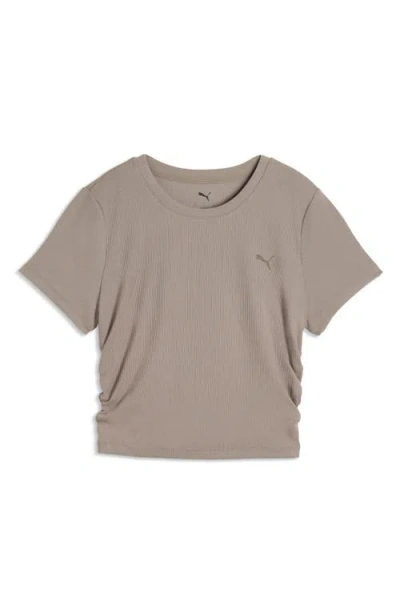 Puma Cloudspun Rib Performance Tee In Neutral