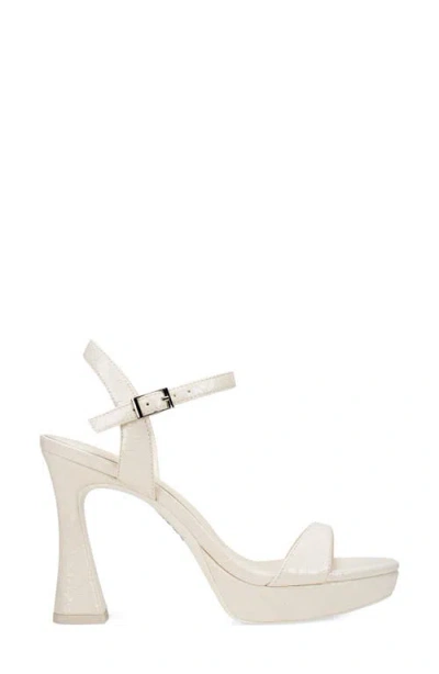 Dkny Cherish Ankle Strap Platform Sandal In Neutral