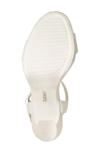 Dkny Cherish Ankle Strap Platform Sandal In Neutral
