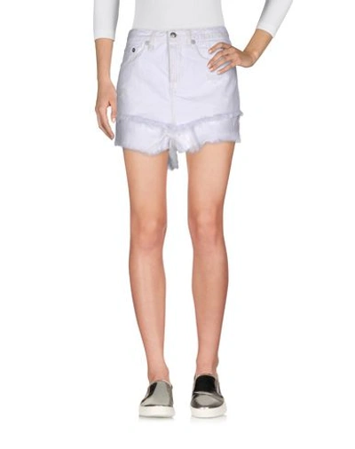 R13 Denim Shorts In White