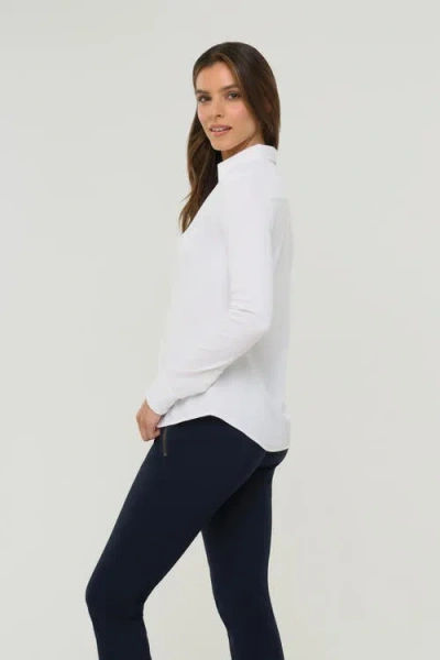Anatomie Beth Mesh-sleeve Button-front Shirt In White