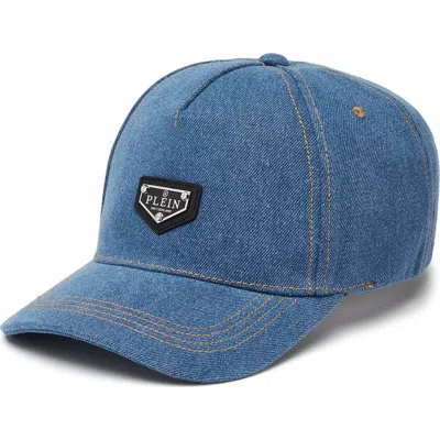 Philipp Plein Baseball Cap Triangle Placca Luxe Unisex In Blue