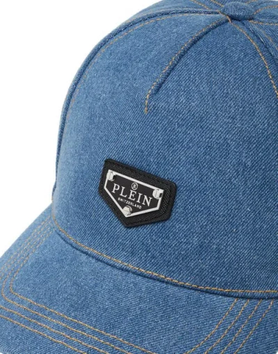 Philipp Plein Baseball Cap Triangle Placca Luxe Unisex In Blue