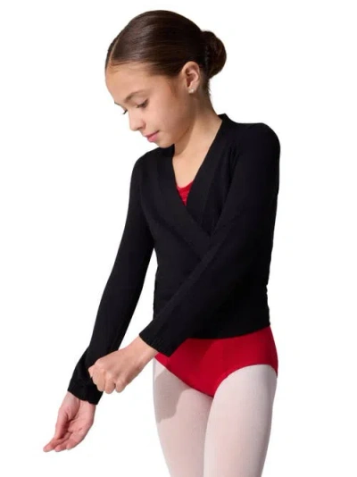 Capezio Wrap Sweater In Black