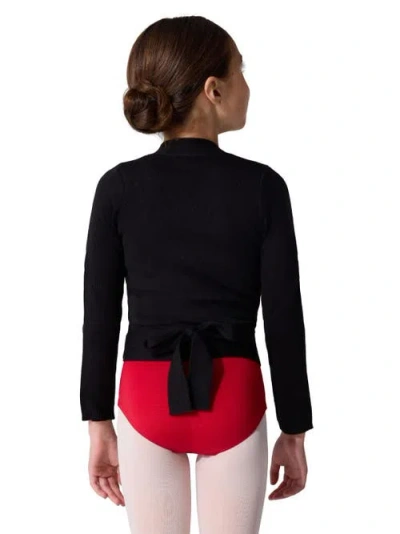 Capezio Wrap Sweater In Black