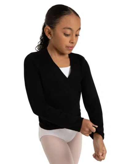 Capezio Wrap Sweater In Black