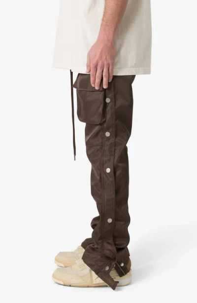 Mnml Snap Front Cargo Pants In Brown