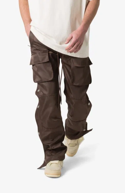 Mnml Snap Front Cargo Pants In Brown