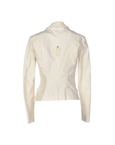 Shop Dondup Blazer In Ivory