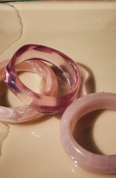 Luv Aj Formentera Bangle Set In Pink