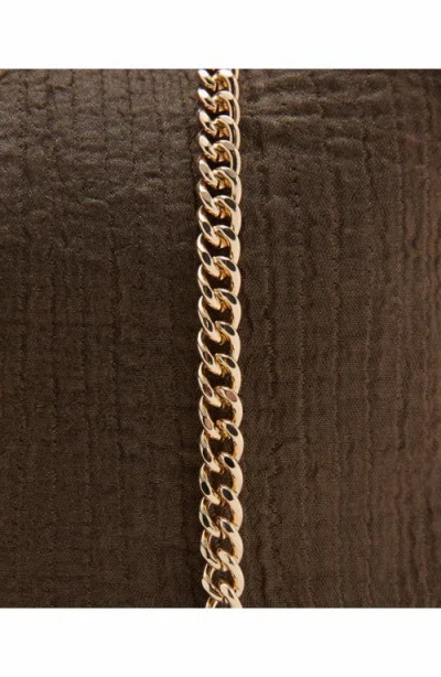 Mango Heidi Knotted Top Handle Bag In Brown
