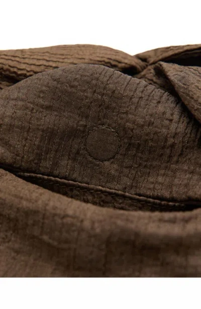 Mango Heidi Knotted Top Handle Bag In Brown