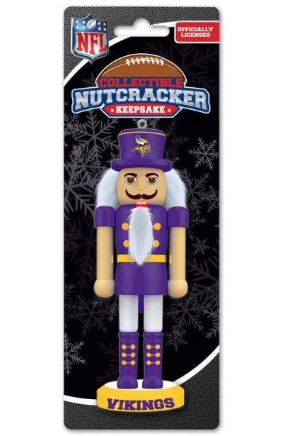 Masterpieces Minnesota Vikings Keepsake Nutcracker In Multi