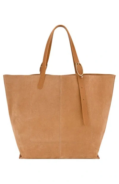 Longchamp Complice Soft Leather Open Tote In Brown