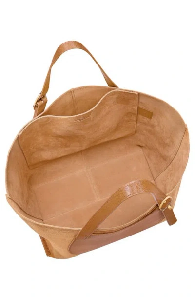 Longchamp Complice Soft Leather Open Tote In Brown