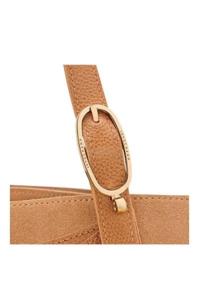 Longchamp Complice Soft Leather Open Tote In Brown