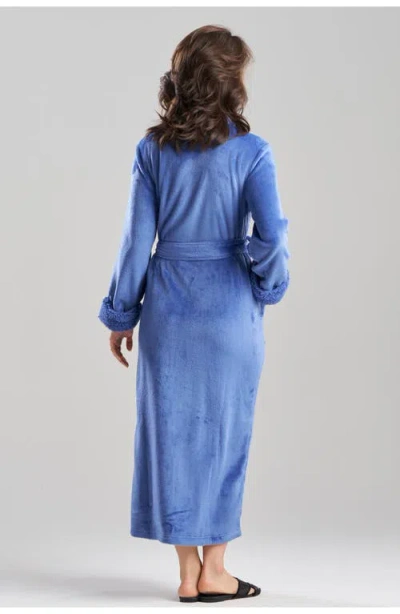 Natori Plush Robe In Blue